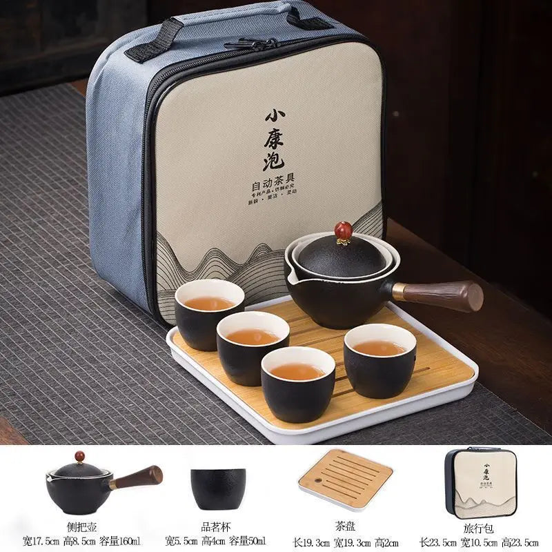 Chinese Kung Fu Tea Set Traveling Tea Set Ceramic Portable Tea Set Complete Set Teapot Brewer Tea Maker Infuser
