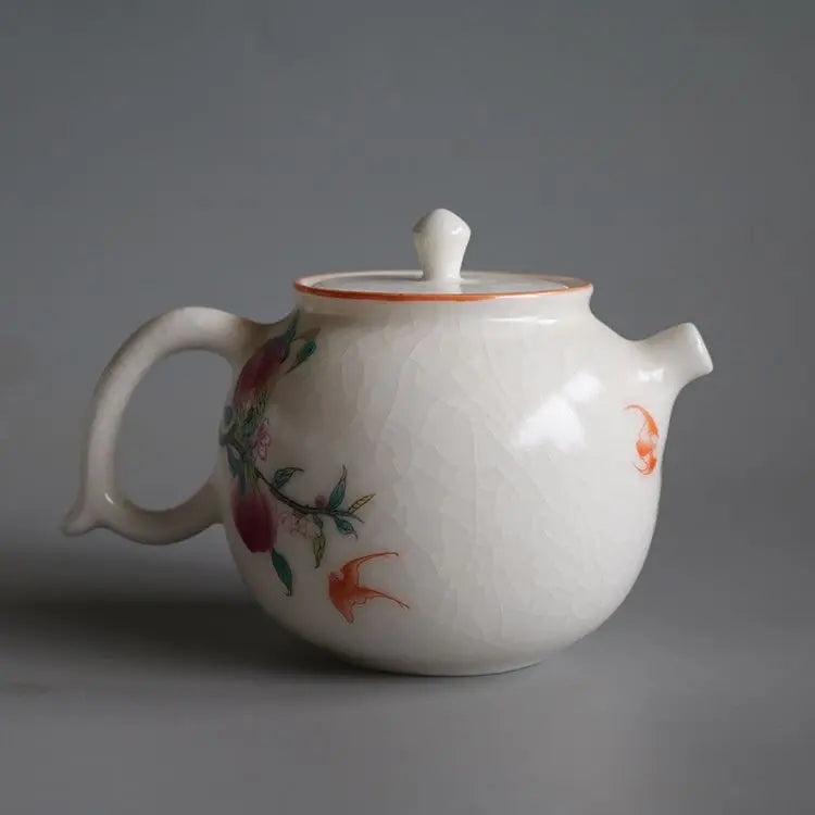 Chinese Kung Fu Teapot Handmade Tea Infuser Ball Hole Ceramic Tea Set for Home Use Teaware Porcelain Tea Pots