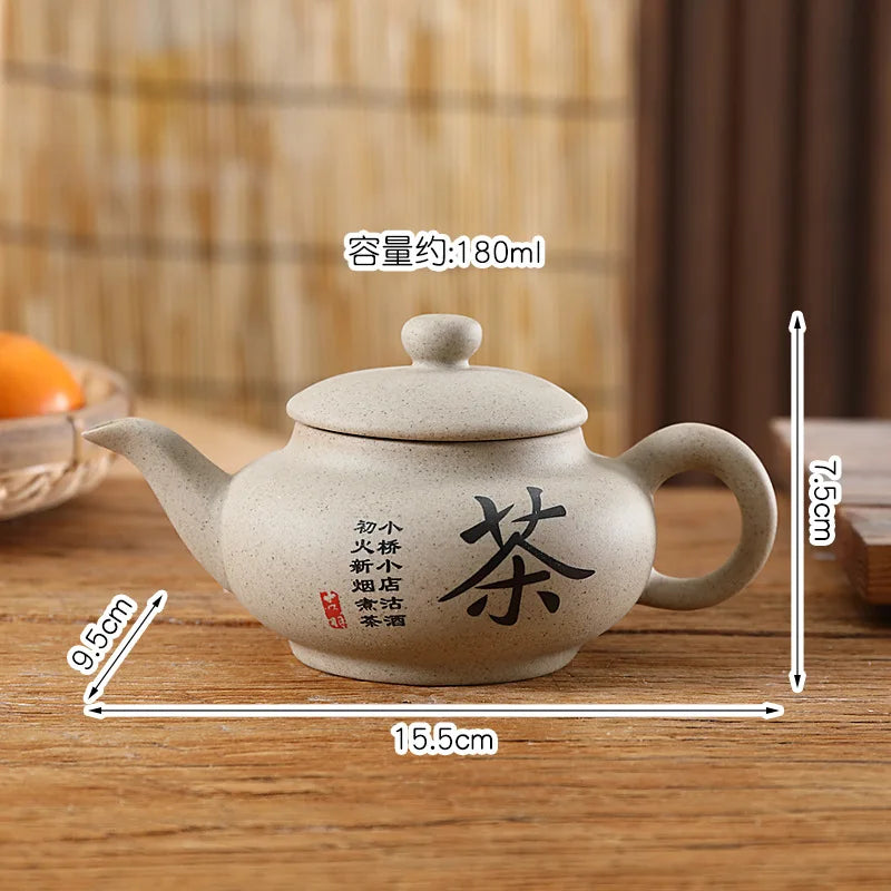 Chinese Kung Fu Teapot Yixing Xishi Tea Kettle Ceramic Teaware 180ml Tea Pots Home Decor Gongfu Teapots Tea Accessories