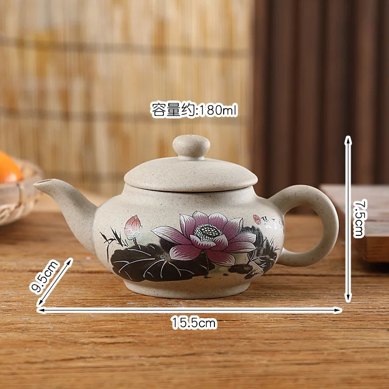 Chinese Kung Fu Teapot Yixing Xishi Tea Kettle Ceramic Teaware 180ml Tea Pots Home Decor Gongfu Teapots Tea Accessories