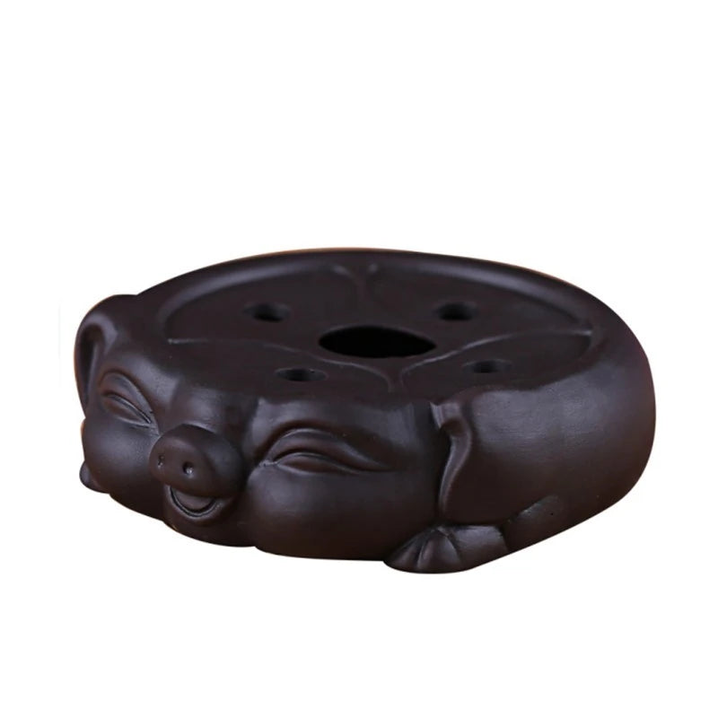 Chinese Purple Clay Tea Set Supplies Handmade Teapot Base Purple Sand Animal Model Tea Tray Traditional Tea Accessories