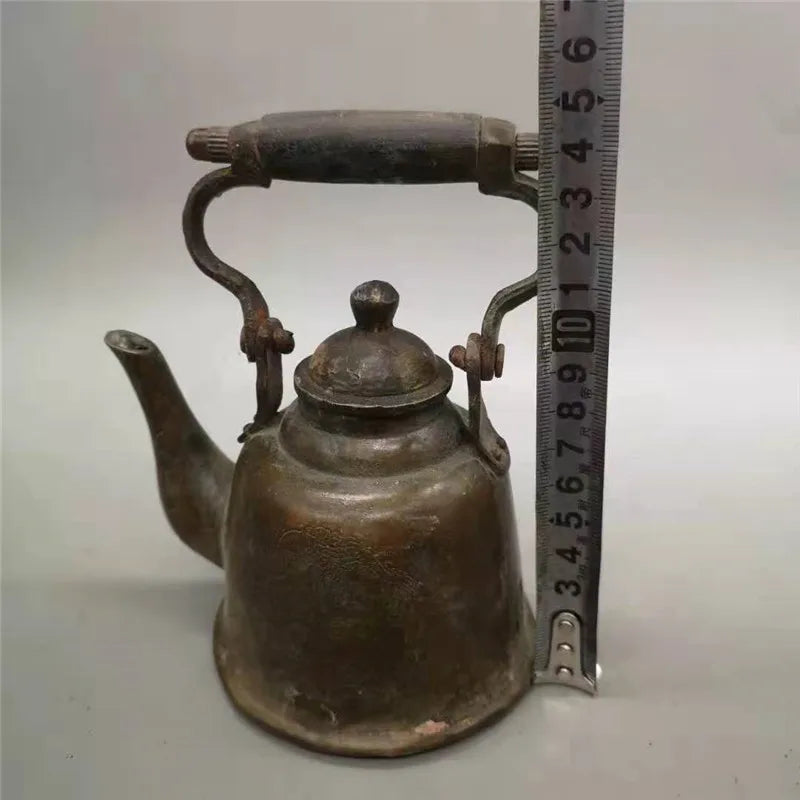 Chinese Style Brass Tea Pots, Retro Handmade Teapot with Handle, Copper Large Tea Pot, Kung Fu Tea Set, Teaware Ornament Gift