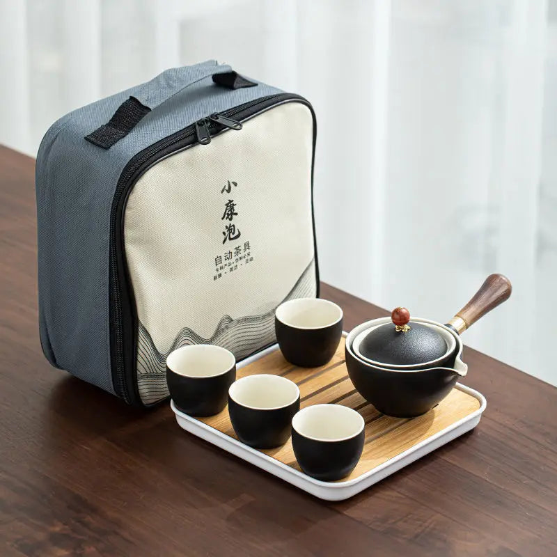 Chinese Tea Set Chinese Gongfu Tea Set Portable Teapot Set Tea Maker Infuser Portable Tea Cup Set Of 6  Tea Set Porcelain