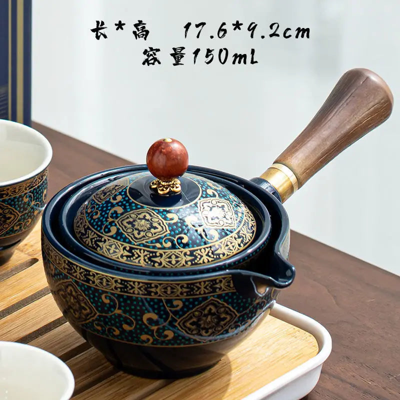 Chinese Tea Set Chinese Gongfu Tea Set Portable Teapot Set Tea Maker Infuser Portable Tea Cup Set Of 6  Tea Set Porcelain
