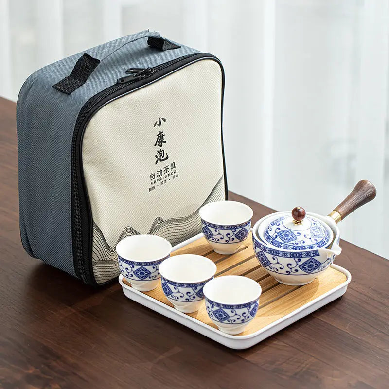 Chinese Tea Set Chinese Gongfu Tea Set Portable Teapot Set Tea Maker Infuser Portable Tea Cup Set Of 6  Tea Set Porcelain