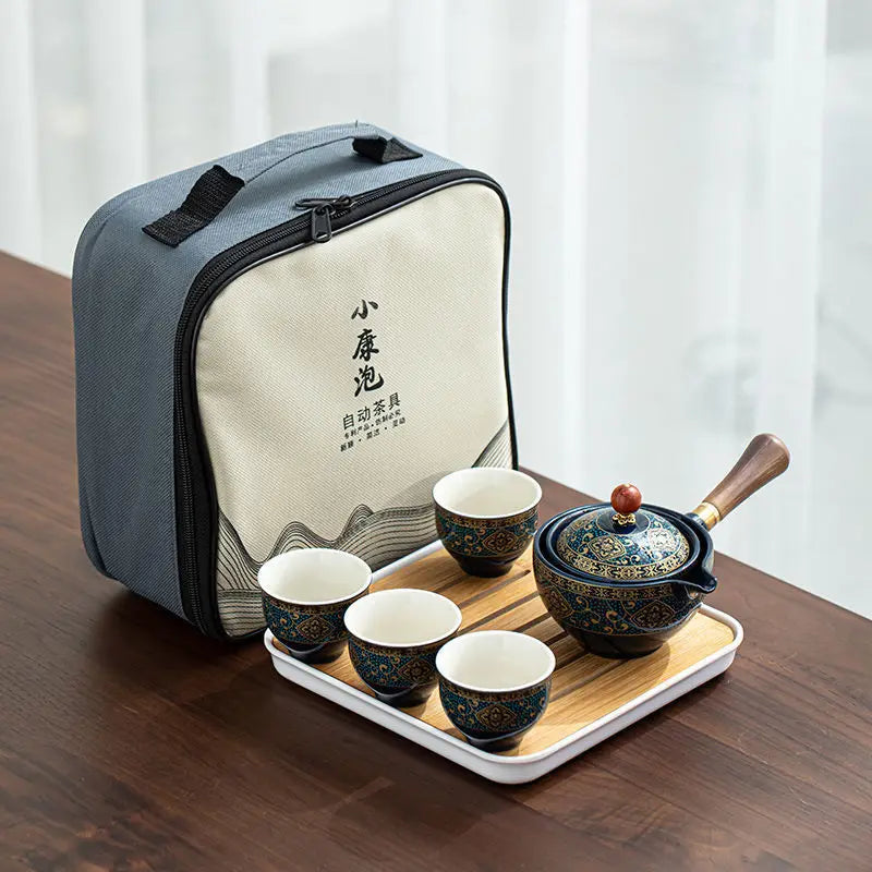 Chinese Tea Set Chinese Gongfu Tea Set Portable Teapot Set Tea Maker Infuser Portable Tea Cup Set Of 6  Tea Set Porcelain