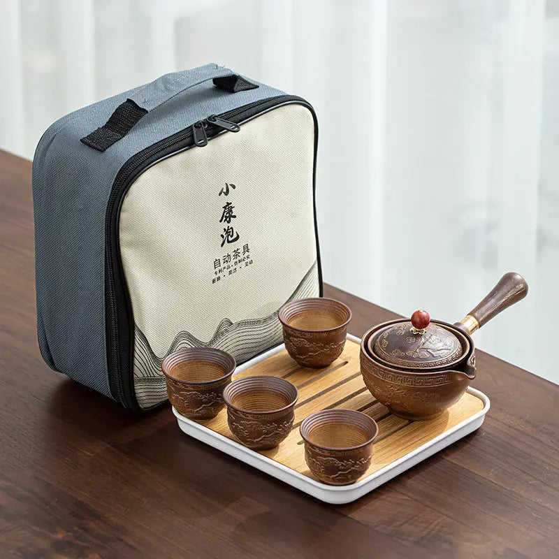 Chinese Tea Set Chinese Gongfu Tea Set Portable Teapot Set Tea Maker Infuser Portable Tea Cup Set Of 6  Tea Set Porcelain