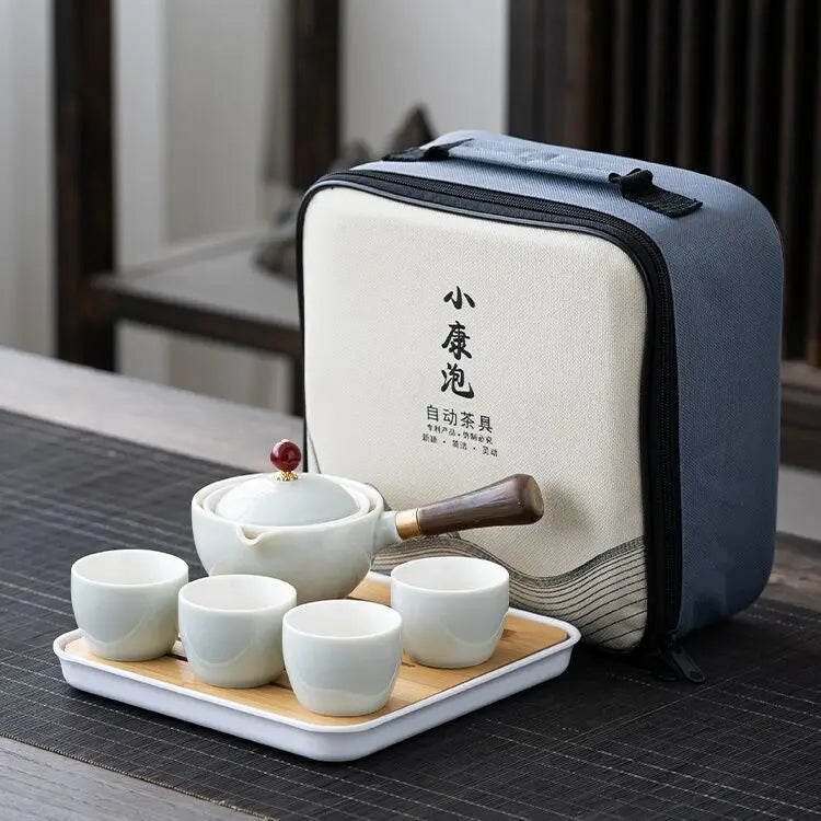 Chinese Tea Set Chinese Gongfu Tea Set Portable Teapot Set Tea Maker Infuser Portable Tea Cup Set Of 6  Tea Set Porcelain