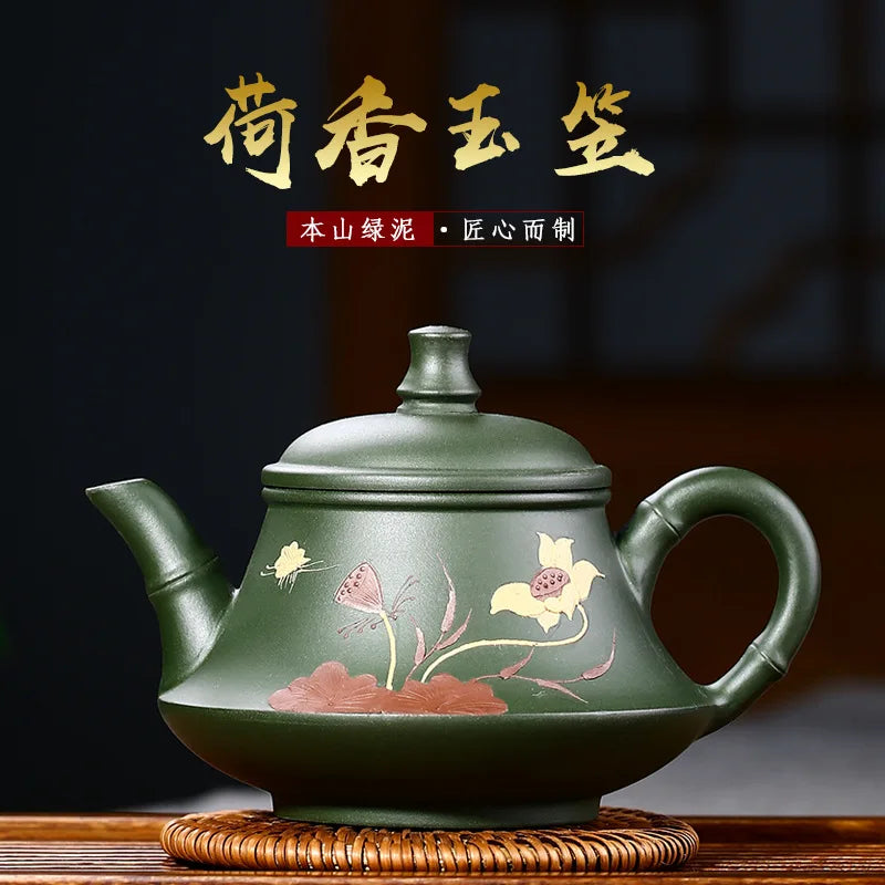 Chinese Teapot Real Handmade Green Tea Kettle Purple Clay Teapot Puer Tea Set Traditional Kung Fu Yixing Zisha Teaware