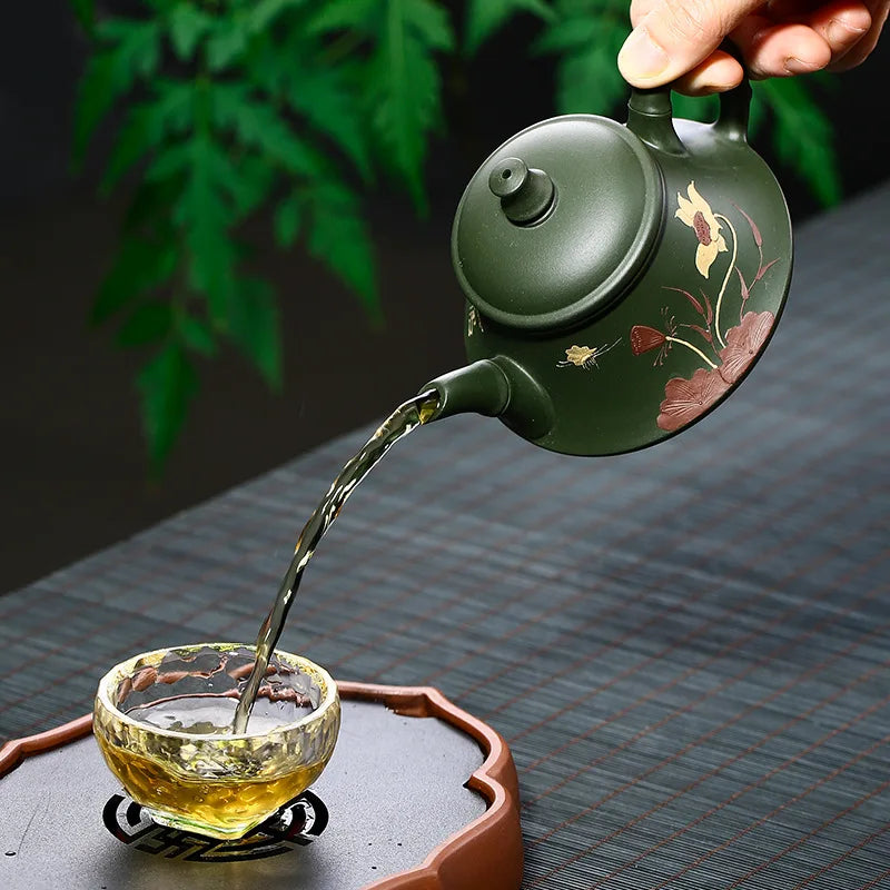 Chinese Teapot Real Handmade Green Tea Kettle Purple Clay Teapot Puer Tea Set Traditional Kung Fu Yixing Zisha Teaware