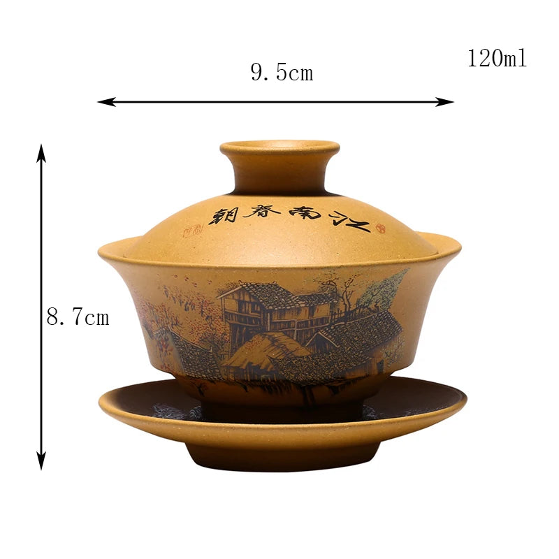 Chinese Traditional Purple Pottery Teapots Famous Artists Handmade Kettle Travel Portable Filter Tea Pot Home Tea Set Teaware