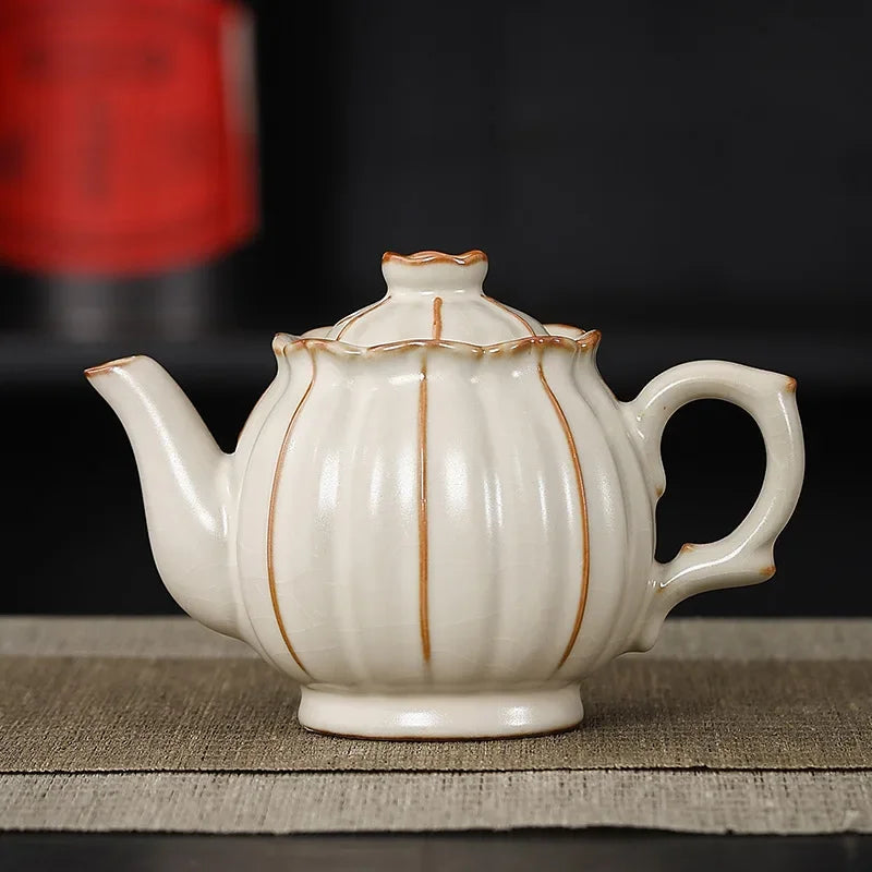 Chinese Xishi Teapot Home Decor Ceramic Teaware Tea Pots Set Crackle Glaze Tea Pot Retro Kung Fu Tea Set