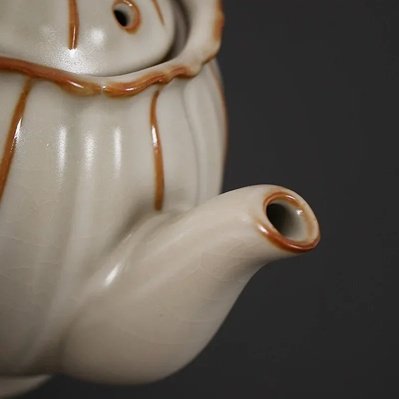 Chinese Xishi Teapot Home Decor Ceramic Teaware Tea Pots Set Crackle Glaze Tea Pot Retro Kung Fu Tea Set
