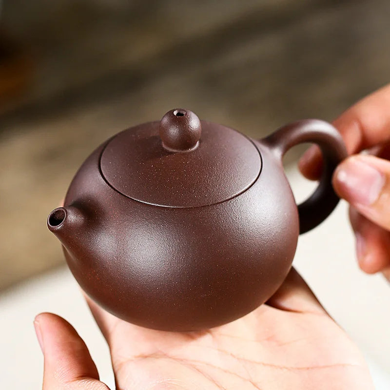 Chinese Yixing Purple Clay Teapots Classic Xishi Tea Pot 115ml Tea Kettle Master Handmade Zisha Kungfu Teaware Set