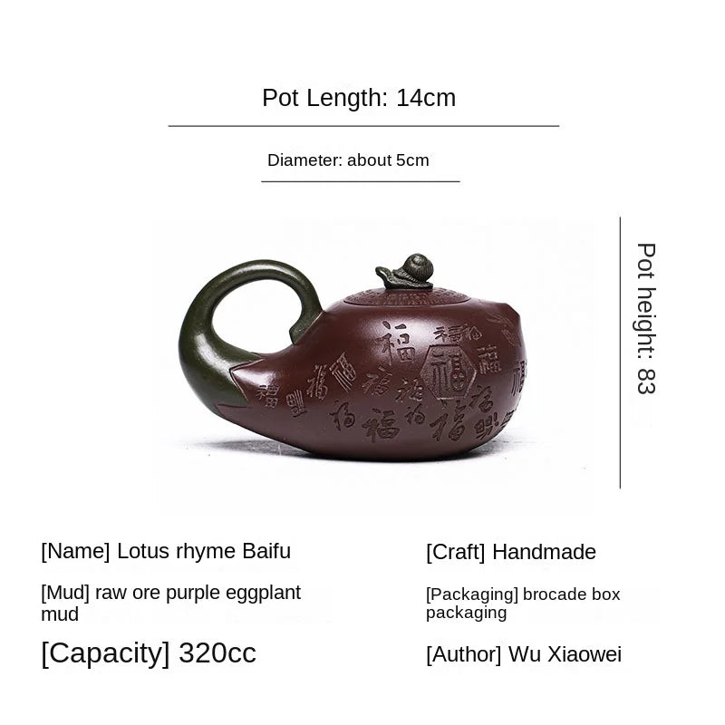 Chinese Yixing Purple Clay Teapots Raw Ore Dahongpao Filter Tea Pot Hand Painted Landscape Tea Kettle Home Teaware Supplies