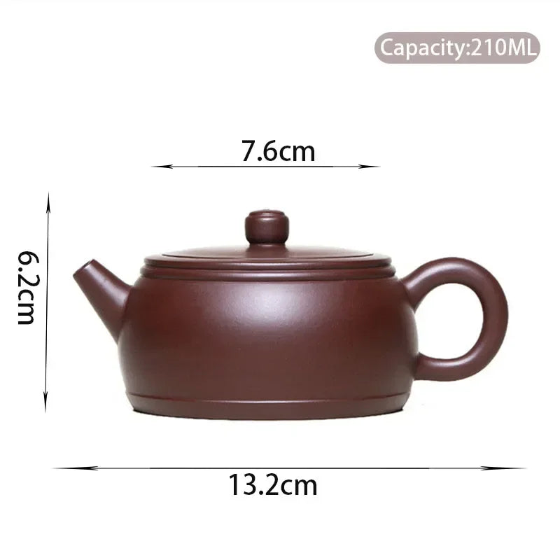Chinese Yixing Raw Ore Zhu Mud Tea Pot Filtration Kettle Handmade Purple Clay Teapots Zisha Teaware Supplies Tea Set 220ml