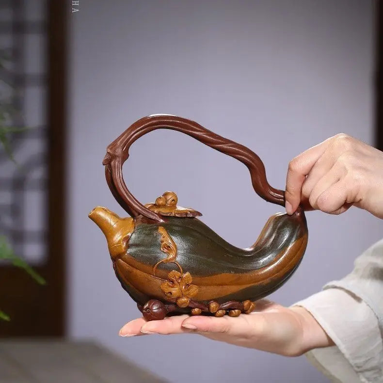 Chinese Yixing Teaware Teapots Authentic Yixing Teapot Famous Handmade Teapot Mine Purple Mud Tea Set 350ml