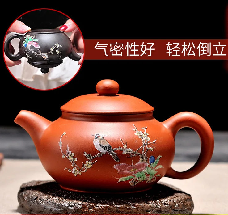 Chinese Yixing Zisha Teapot Handmade Xishi Tea Kettles Purple Clay Teaware Pots 150ml Puer Tea Kung Fu Tea Infuser