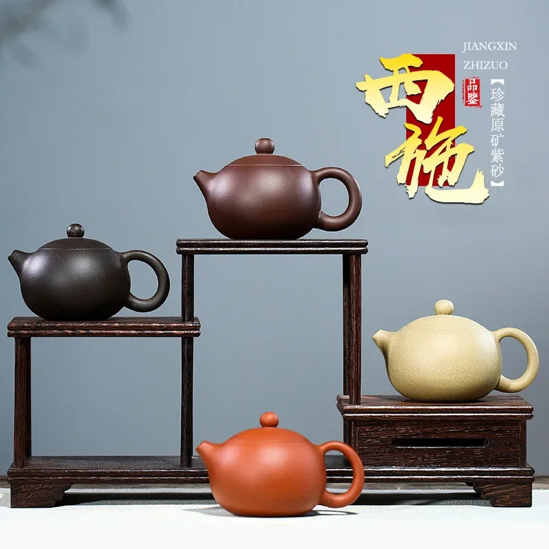Chinese Yixing Zisha Teapots Set Purple Clay Teapot Classic Xishi Tea Pot 115ml Tea Kettle Master Handmade Gongfu Teaware