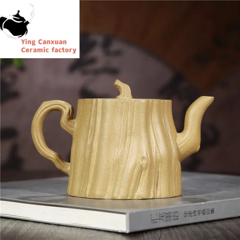 Chinese teapot Yixing Purple Clay Pot Original Mine Mud Tree Stump Teapot Kung Fu Tea Set Teapot 280ml