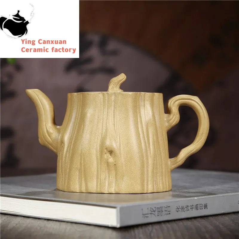 Chinese teapot Yixing Purple Clay Pot Original Mine Mud Tree Stump Teapot Kung Fu Tea Set Teapot 280ml