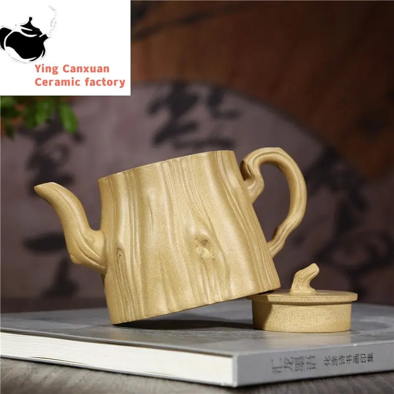 Chinese teapot Yixing Purple Clay Pot Original Mine Mud Tree Stump Teapot Kung Fu Tea Set Teapot 280ml