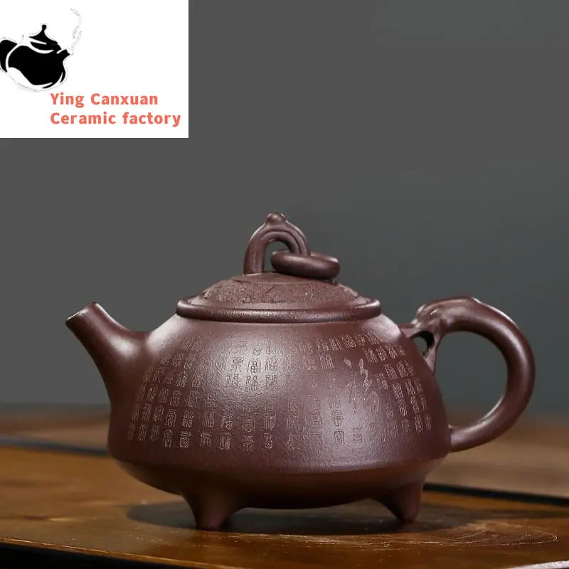 Chinese teapot Yixing Purple Clay Teapot Handmade Raw Ore Purple Clay Time-to-Run Pot Kung Fu Tea Set Teapot 190ml