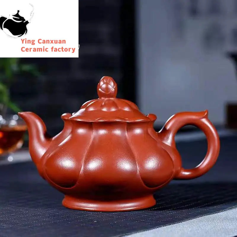 Chinese teapot Yixing handmade purple sand teapot ore Dahongpao Linghua teapot Kung Fu teapot collection ceremony tea set