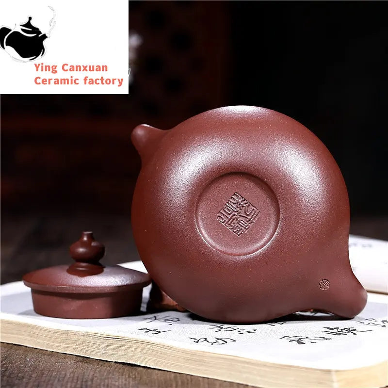 Chinese teapot  Yixing purple clay teapot handmade raw ore purple clay Chu Yun pot Kung Fu tea set teapot 200ml