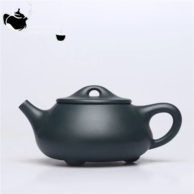 Chinese teapot Yixing purple clay teapot ore azure mudstone scoop pot Kungfu tea set teapot capacity 280ml