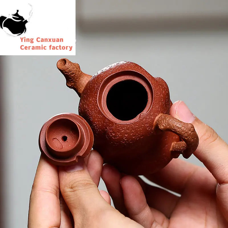 Chinese teapot Yixing purple clay teapot raw ore jujube mud red dates teapot Kungfu tea set teapot small capacity 100ml