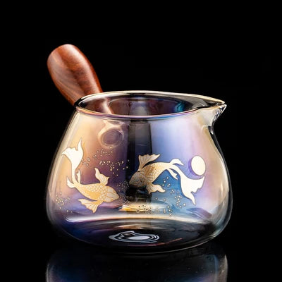 Colorful Glass Heat-resistant Teacup Tea Cup Gaiwan Tea Leak Chinese Kung Fu Tea Ceremony Set Teaware Coffee Mug Office Home Use