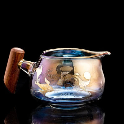 Colorful Glass Heat-resistant Teacup Tea Cup Gaiwan Tea Leak Chinese Kung Fu Tea Ceremony Set Teaware Coffee Mug Office Home Use