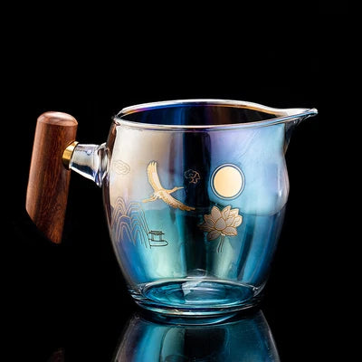 Colorful Glass Heat-resistant Teacup Tea Cup Gaiwan Tea Leak Chinese Kung Fu Tea Ceremony Set Teaware Coffee Mug Office Home Use