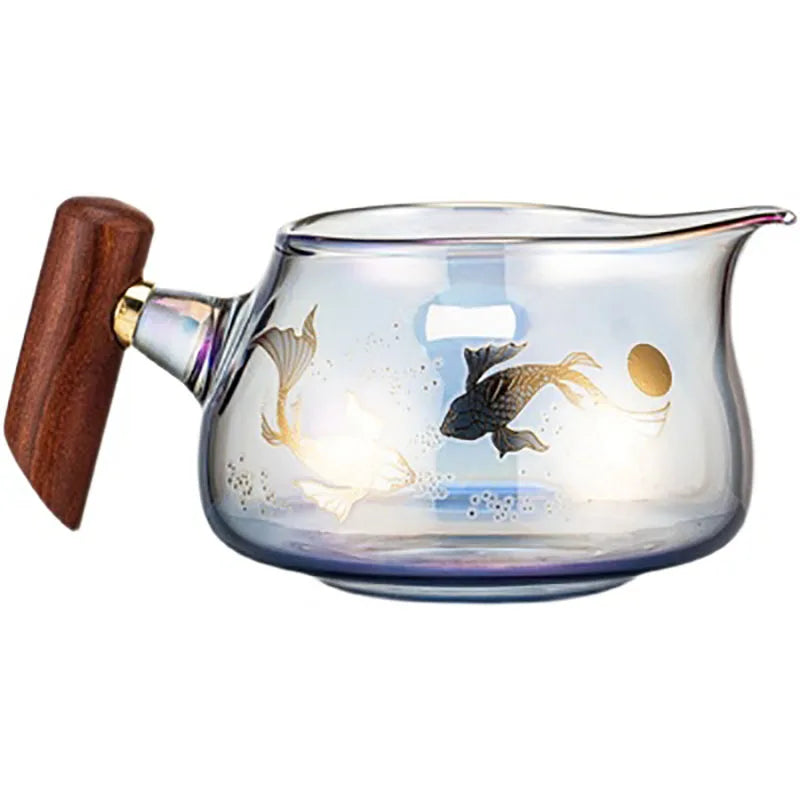 Colorful Glass Heat-resistant Teacup Tea Cup Gaiwan Tea Leak Chinese Kung Fu Tea Ceremony Set Teaware Coffee Mug Office Home Use