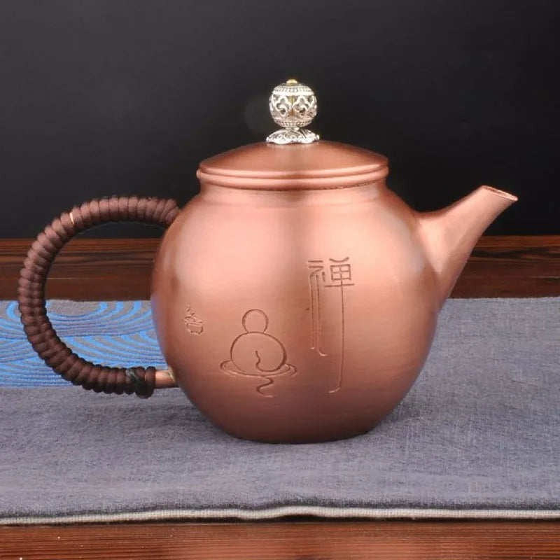 Copper Tea Pot Vintage Teapot for Brewing Tea Jasmine Puer Tea Infuser Teapots To Boil Water Kung Fu Tea Table Teapot Kettle