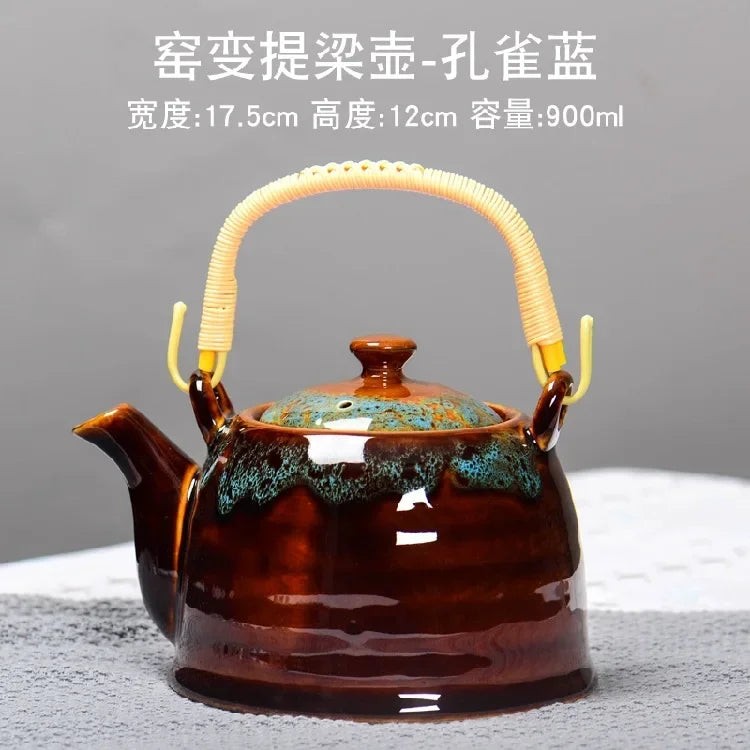 Creative Kiln Transformed Chinese TeapotPuer Tea Pot Set Heated Kettle Teaware Teapots Cup Mug Service