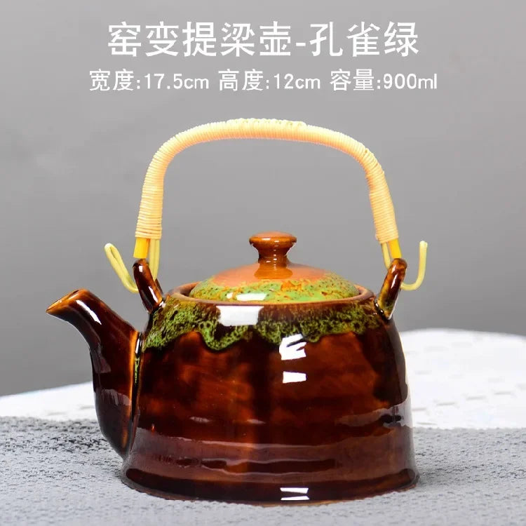 Creative Kiln Transformed Chinese TeapotPuer Tea Pot Set Heated Kettle Teaware Teapots Cup Mug Service