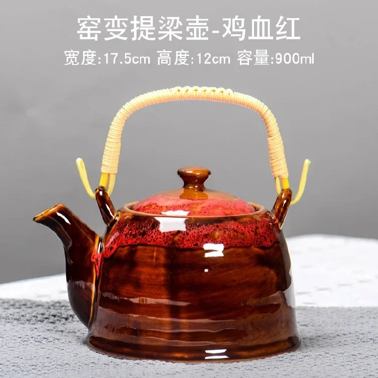 Creative Kiln Transformed Chinese TeapotPuer Tea Pot Set Heated Kettle Teaware Teapots Cup Mug Service