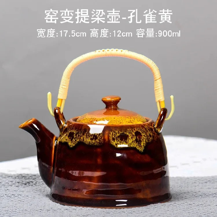Creative Kiln Transformed Chinese TeapotPuer Tea Pot Set Heated Kettle Teaware Teapots Cup Mug Service
