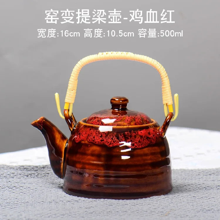 Creative Kiln Transformed Chinese TeapotPuer Tea Pot Set Heated Kettle Teaware Teapots Cup Mug Service
