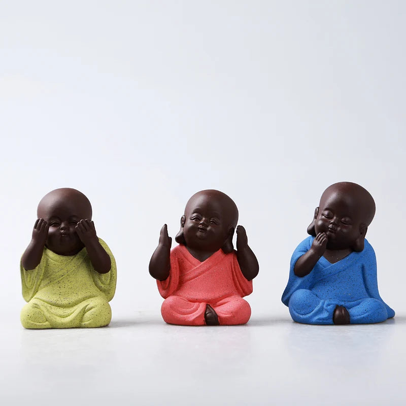 Creative Tea Pet Ornaments, Zisha Tea, Golden Toad, Tea Set Accessories, Tea Art, Small Monk, Figure Ornaments