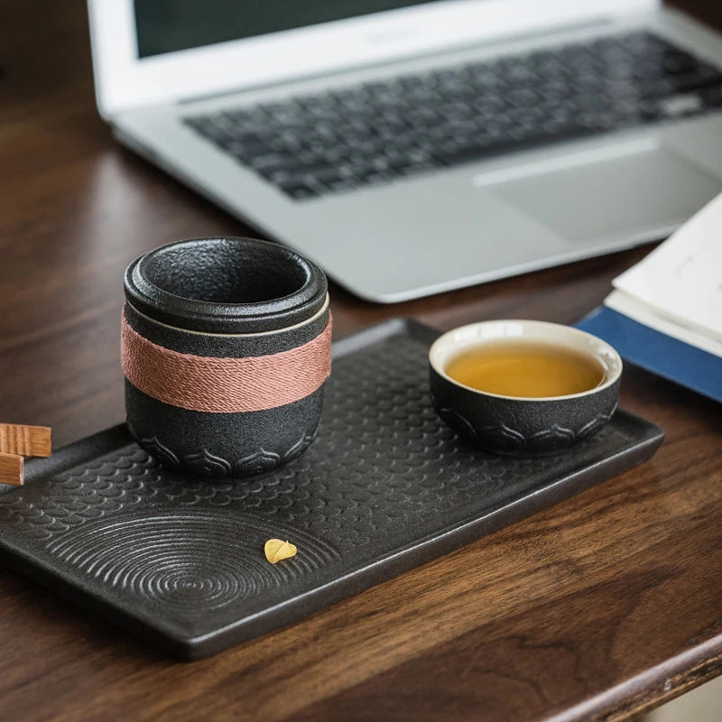 Customize Chinese Kung Fu Tea Set Ceramic Portable Teapot Set Outdoor Travel Gaiwan Tea Cups of Tea Ceremony Teacup Fine Gifts