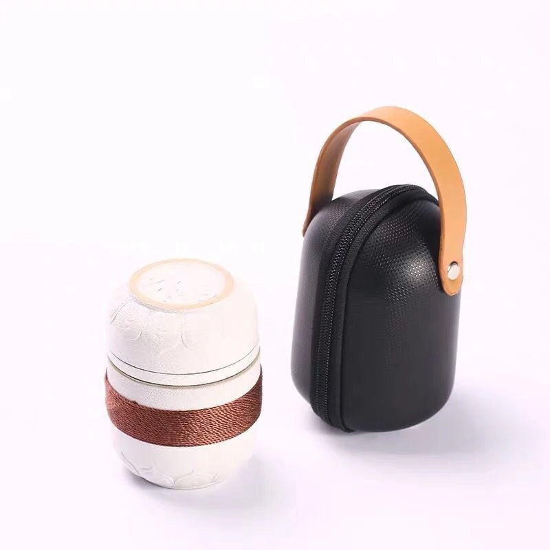 Customize Chinese Kung Fu Tea Set Ceramic Portable Teapot Set Outdoor Travel Gaiwan Tea Cups of Tea Ceremony Teacup Fine Gifts