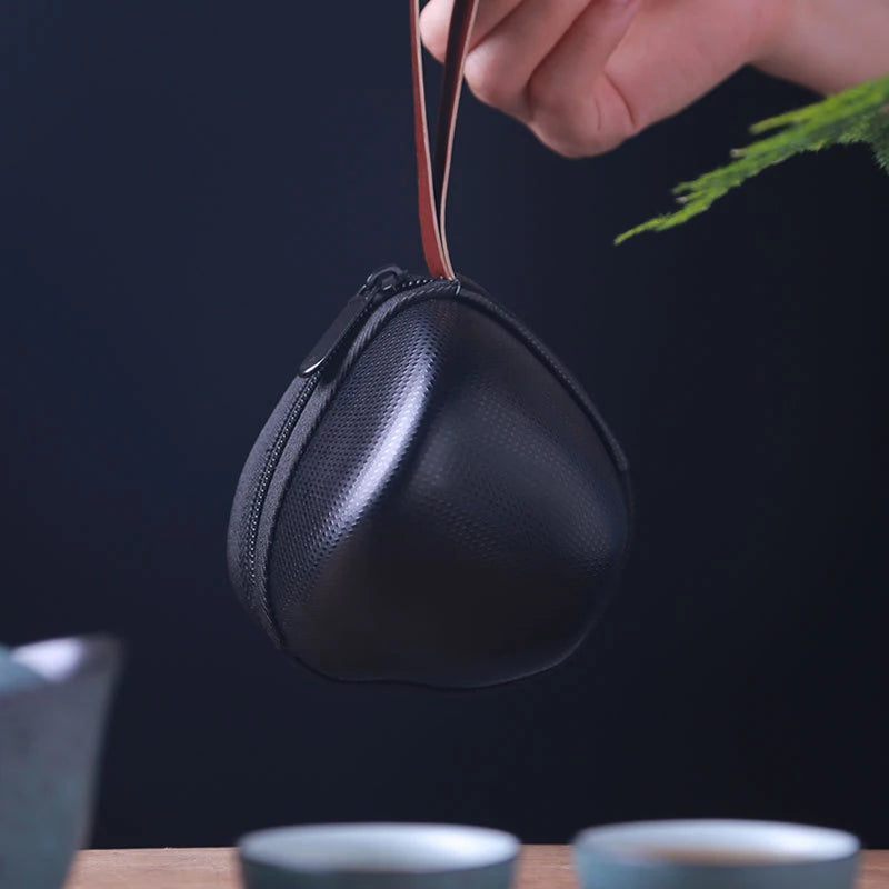 Customize Chinese Tea Set Ceramic Portable Teapot Set Outdoor Travel Gaiwan Tea Cups of Tea Ceremony Teacup Fine Gifts