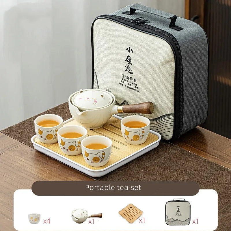 Cute Animals Ceramic Teapot Chinese Teaware Sets Travel Tea Cup Kung Fu Tea Chinese Tea Pot Portable Tea Set Drinkware Tea maker