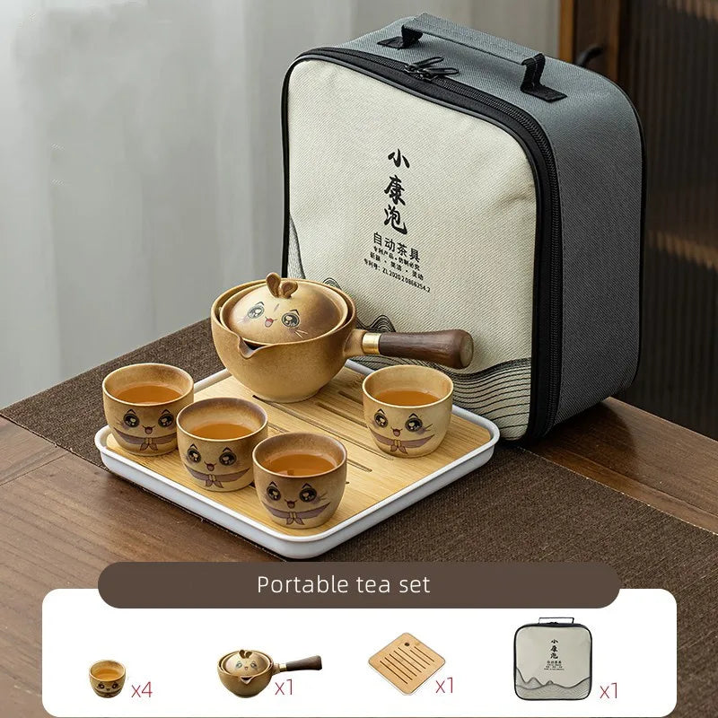 Cute Animals Ceramic Teapot Chinese Teaware Sets Travel Tea Cup Kung Fu Tea Chinese Tea Pot Portable Tea Set Drinkware Tea maker