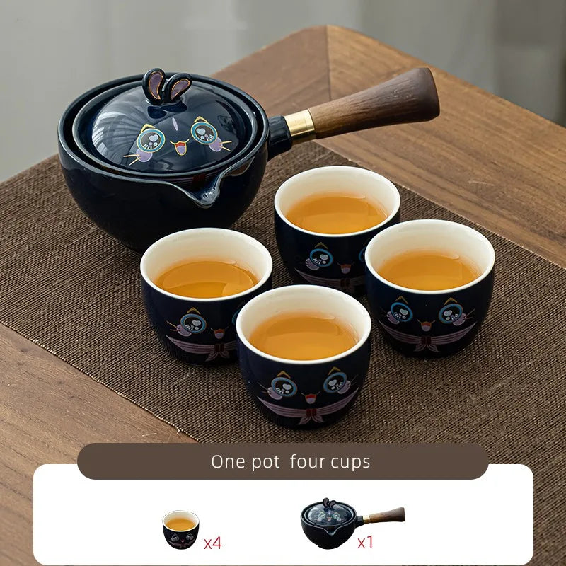 Cute Animals Ceramic Teapot Chinese Teaware Sets Travel Tea Cup Kung Fu Tea Chinese Tea Pot Portable Tea Set Drinkware Tea maker