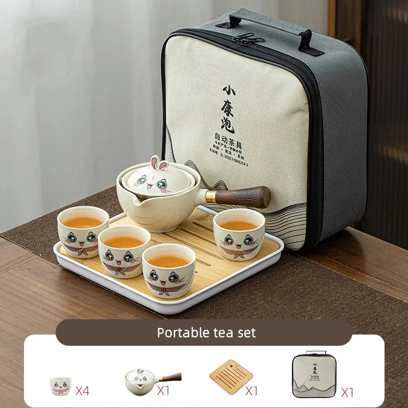 Cute Animals Ceramic Teapot Chinese Teaware Sets Travel Tea Cup Kung Fu Tea Chinese Tea Pot Portable Tea Set Drinkware Tea maker