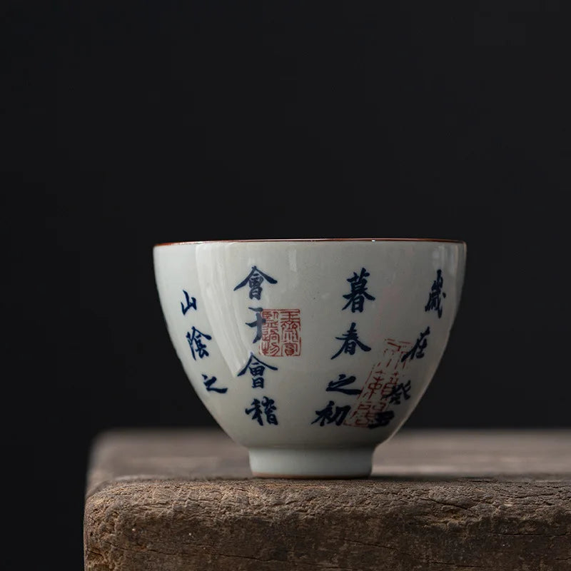 Elegant Porcelain Gaiwan Tea Set with Lid Chinese Lanting Xu Ceramic Tea Pot Tea Tureen Gongfu Sancai Tea Bowl Tea Cup Set